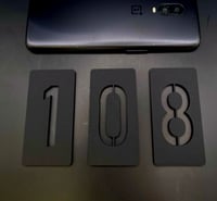 Image 2 of Black Mat door sign (5-pack)