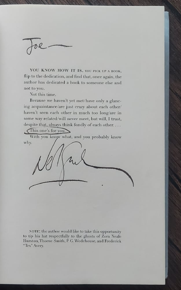 Anansi Boys, by Neil Gaiman - SIGNED