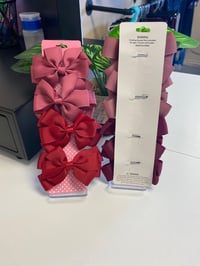 Image 2 of 4pc Bow Set Red/Pink 