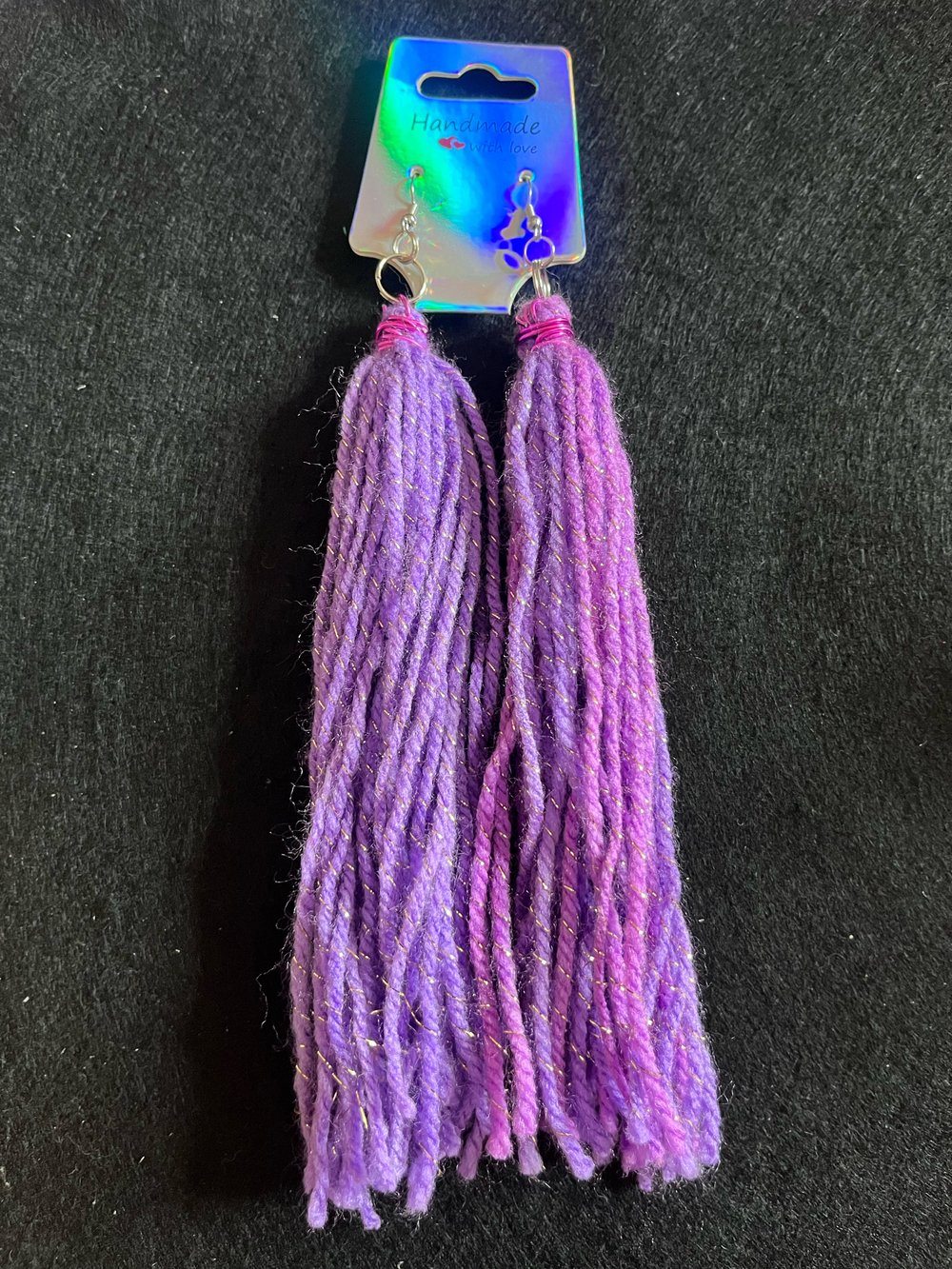 Image of Yarn tassel earrings