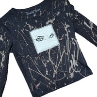 Image 4 of “PIERCED EYES” Custom Hand Painted Baby Long Sleeve Tee MEDIUM
