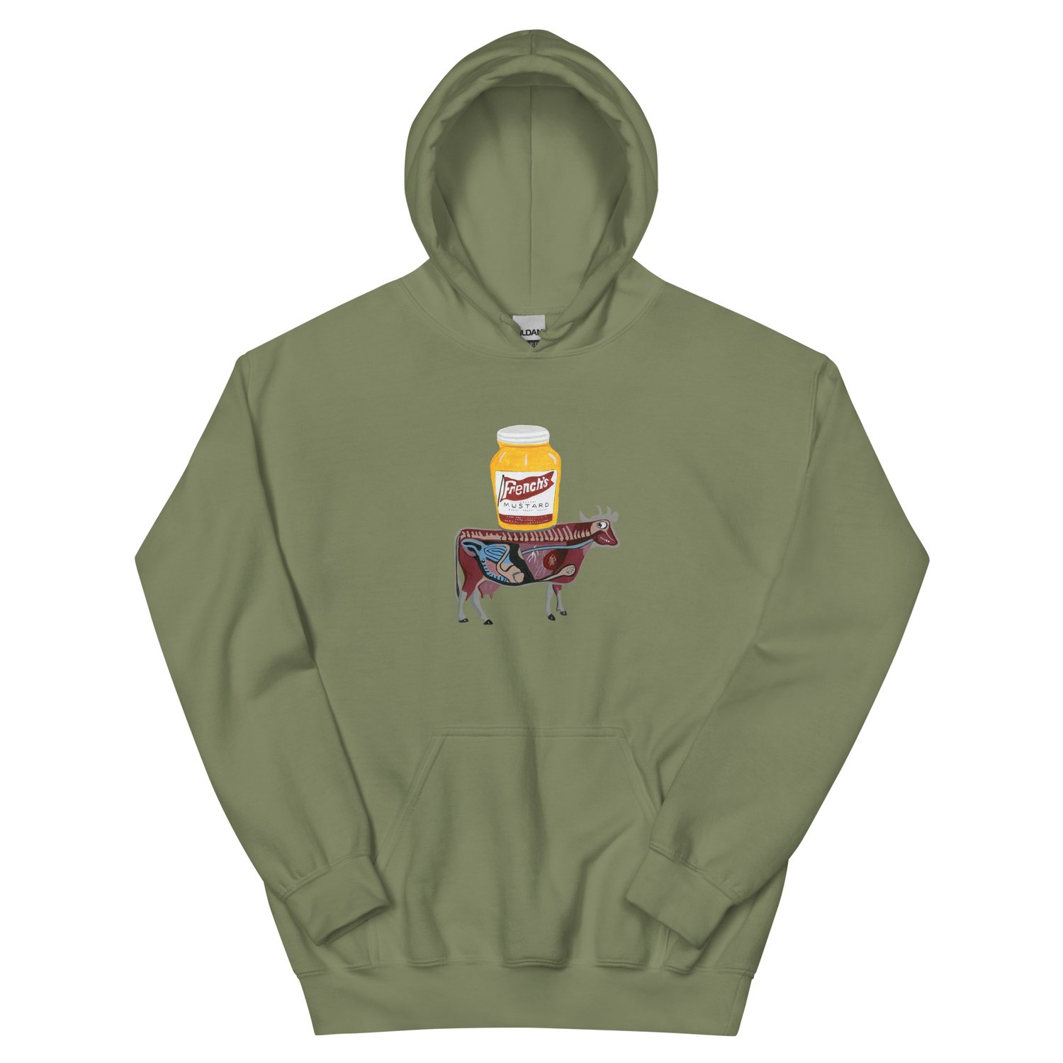 Image of MUSTARD COW HOODIE