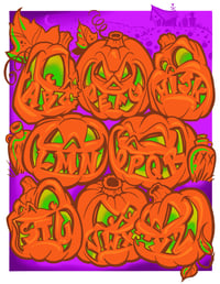 Alphabet Pumpkin Patch poster print 