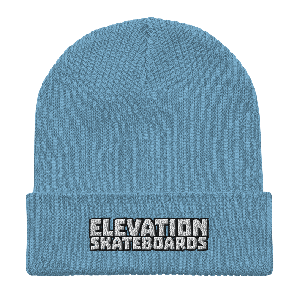 Organic cotton embroidered beanie 