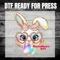 Ready to press colorful Bunny dtf transfer 