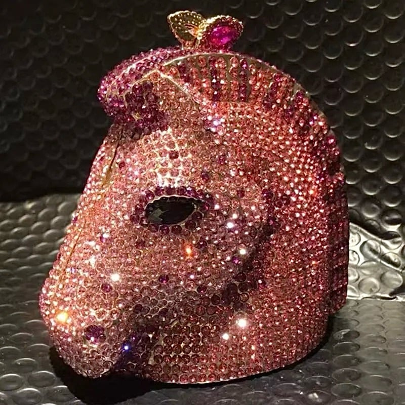 Image of Rhinestone Horse Head Handbag