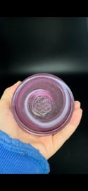 Purple Swirl Rocks Glass (glow in the dark)