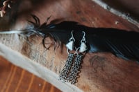 Image 4 of White Buffalo Chain Earrings
