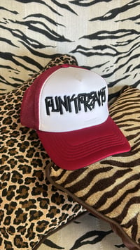 Image 1 of ♡︎ FUNKFREAKS TRUCKER HAT , BURGUNDY ♡︎
