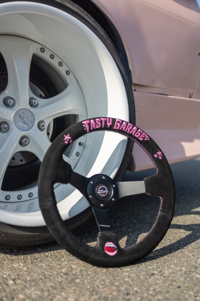 Tasty Garage x NRG steering wheel