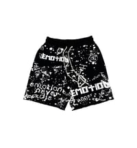 Image 1 of BLACK GRAFFITI SHORTS