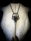 Black Quartz Points, Deer Vertebra - Necklace