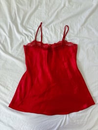 Image 5 of Satin red tank top // L 