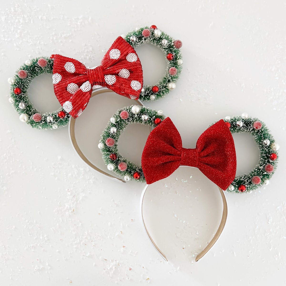 Minnie Mouse Ears - Red Bow Minnie Ears Disney Disney Ears Handmade Mickey  Mouse