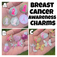 Breast cancer awareness charms