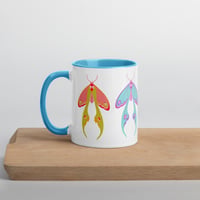 Image 6 of Cute Moth Mug with Color Inside, Cute Bugs Mug, Cute Aesthetic Mugs