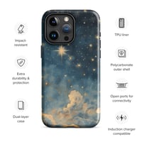 Image 1 of Celestial Night Sky Stars and Clouds Painting Tough Case for iPhone®