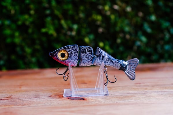 Image of 5” Triple Trout Stubby — Crackle Shad 