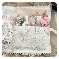 Image 5 of slow stitch kit - Rose Fabric sewing book and needle book