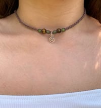 Image 2 of Spiral beaded choker