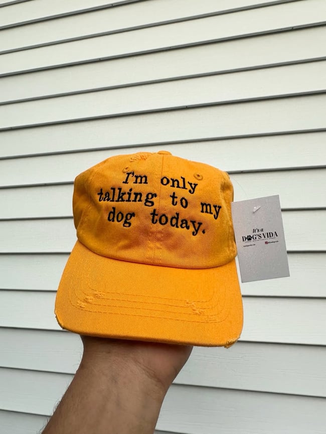 I’M ONLY TALKING TO MY DOG TODAY HAT