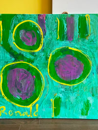 Image 3 of Bold Green Abstract on Canvas