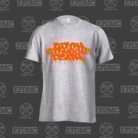 LAST ONE! Birth Struggle Death Logo T-Shirt (Orange on Grey)