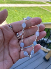 Image 1 of Aquamarine and silver bracelet