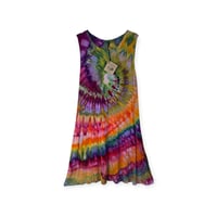 Image 1 of XXL Knit Pocket Tank Dress in Euphoria Spiral Ice Dye