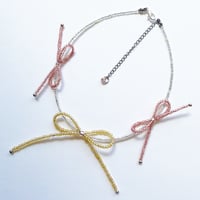 Image 3 of Beaded Bow Necklaces