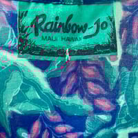 Image 3 of Vintage Tropical Print Rainbow Jo Maui Hawaii Maxi Dress Size Small- Beach Boho