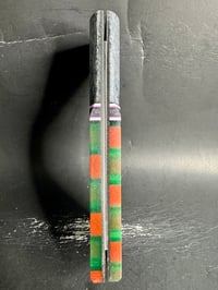 Image 4 of Giraffe Bone & 3D Resin GLOW Segmented Knife Scales