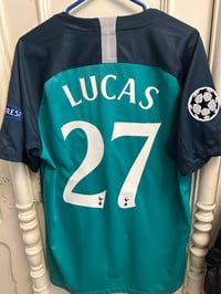 Image 10 of Tottenham Hotspur “LUCAS 27” 2018/19 Third Shirt + patches  (L)