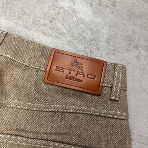 Image of Etro Milano Wool Flared Trousers, size 32