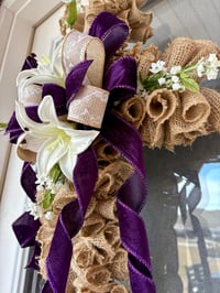 Image 4 of Burlap Cross Door Hanger 