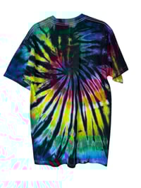 Image 7 of M Adult Combed Cotton Tee in Rock-n-Roll Spiral Tie Dye