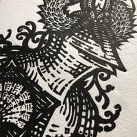 Image 2 of Le Chevalier à la Sirène - Lino Print