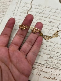 Image 3 of Collier draperie plaqué or, filigrané, début 1900!