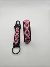 Image 2 of Crimson Frost Set – Bracelet + Keychain | BlackhawkBraids #32