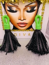 Image 5 of Yarn/Leather Earrings 