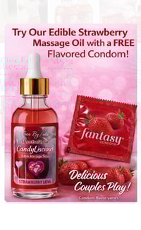 Image 2 of  Fabb strawberry love edible massage serum  w/ Free Flavored Condom
