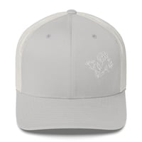 Image 2 of Classic Retro 6606 Embroidered Flower Trucker Cap