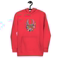 Image 11 of Unisex Hoodie, Feathers and Turquoise Horseshoe Hoodie, Western