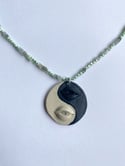 Yin Yang beaded necklace #15