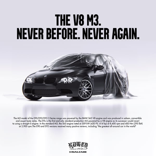 Image of E90 M3 Classic Advertisement Poster (PREORDER)
