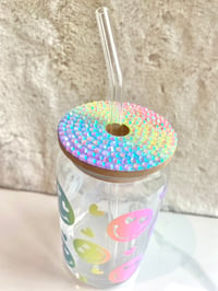 Image 3 of Pastel Rainbow Smileys Glass Can