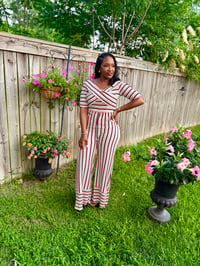 Image 3 of Striped Off Shoulder Jumpsuit 