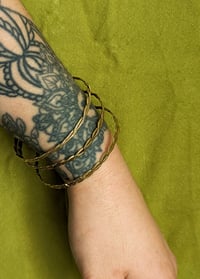 Image 2 of Twisted Brass Handmade Bangle 