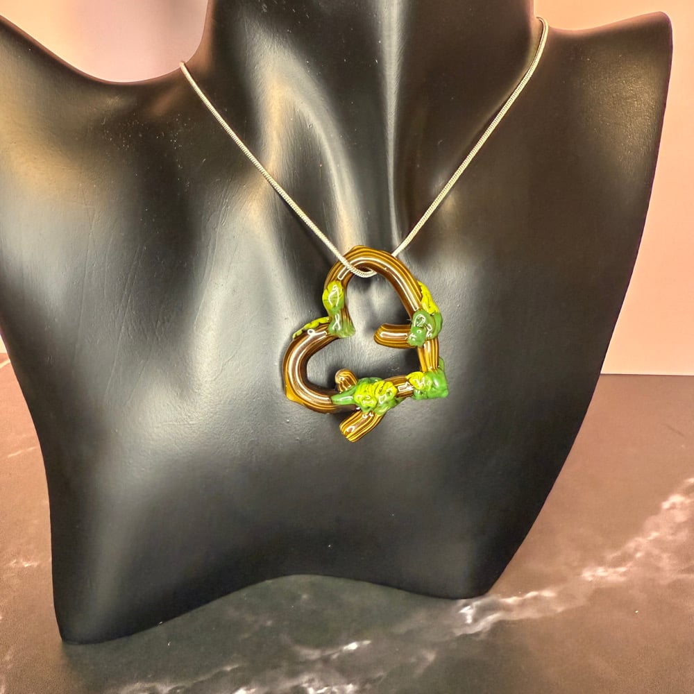 Image of Wooden Heart Frame Pendants