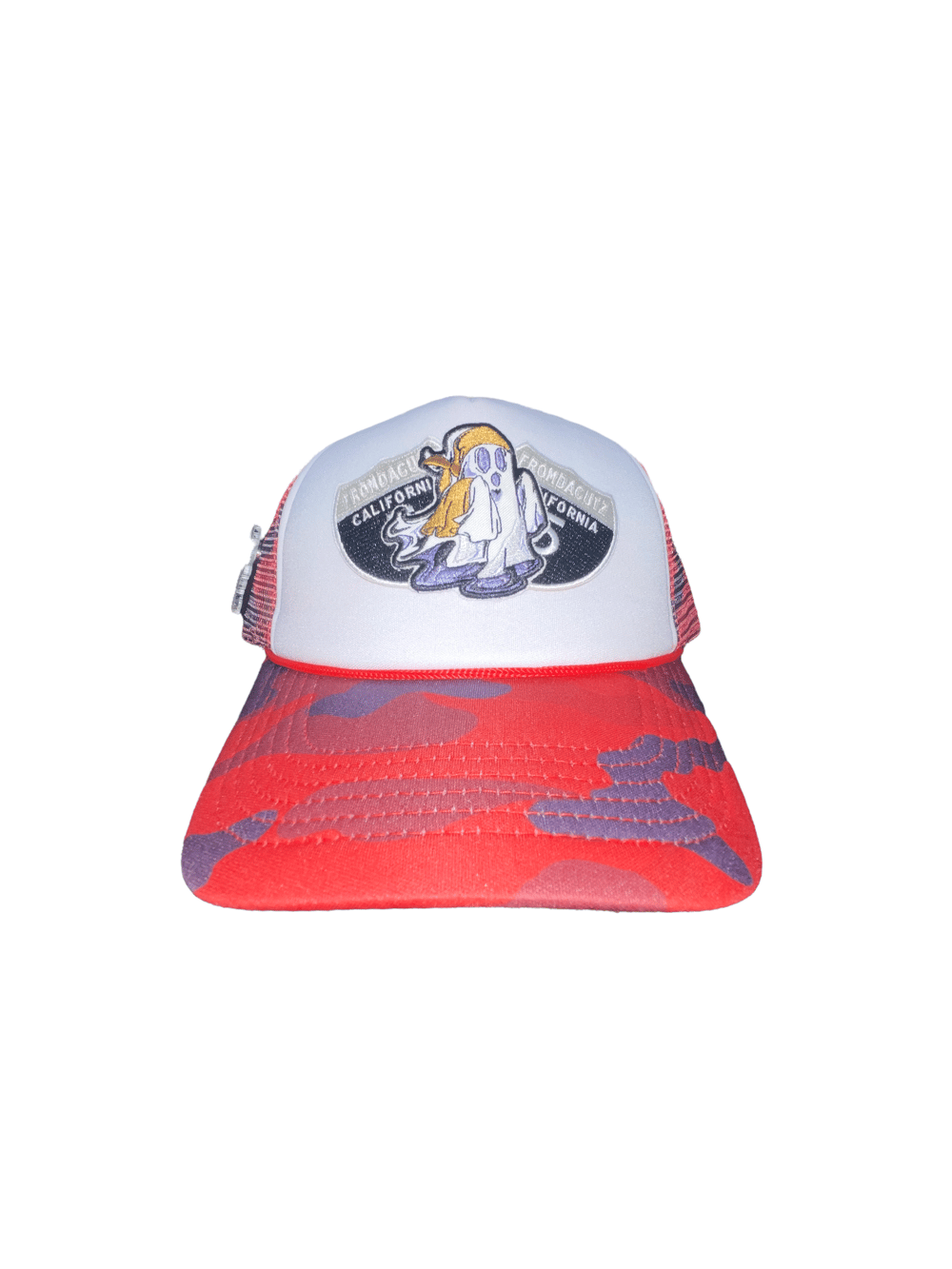 Red & White Camo Trucker Hat 